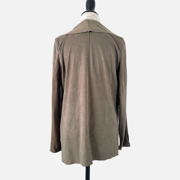 Nordstrom Blank NYC Cloud Nine Olive Khaki Drape Front Jacket - Size Sma… - Picture 3 of 8